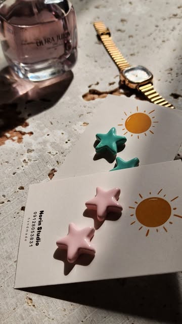 گوشواره دستساز میخی طرح ستاره