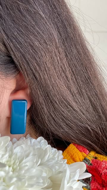 گوشواره میخی مستطیلی